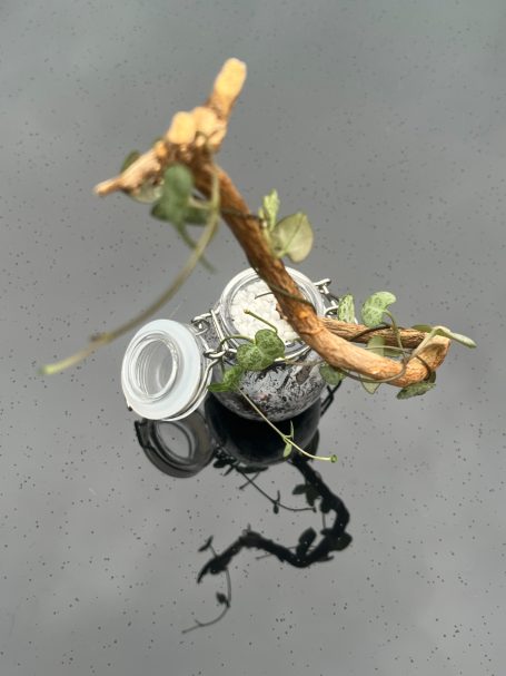 Mini Glass Jar - String Of Hearts